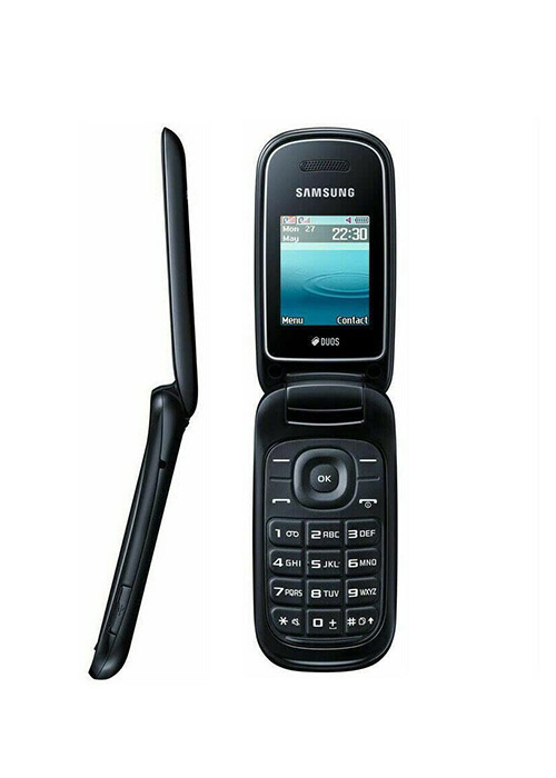 Samsung E1272 Flip Phone Unlocked Dual Sim Black