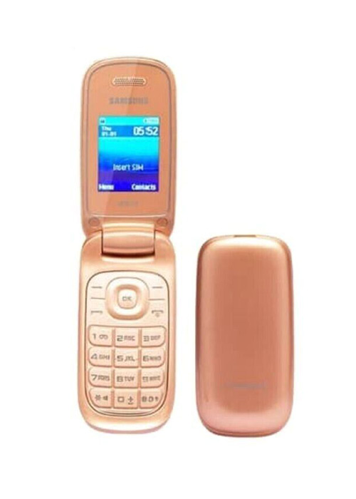 Samsung E1272 Flip Phone Unlocked Dual Sim Gold