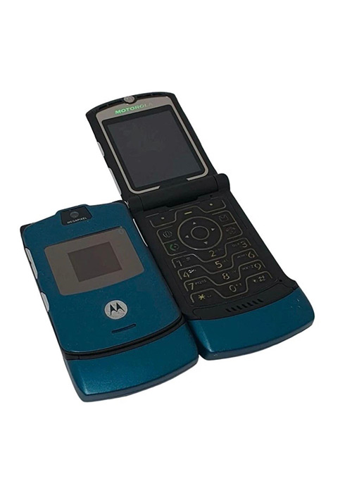 Motorola RAZR V3 Retro Flip Blue Unlocked